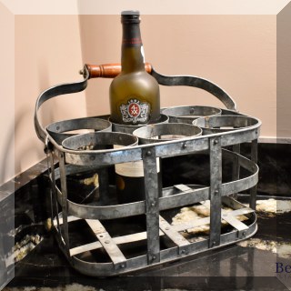 K13. Metal bottle holder. 13.5” x 12” x 8” - $18